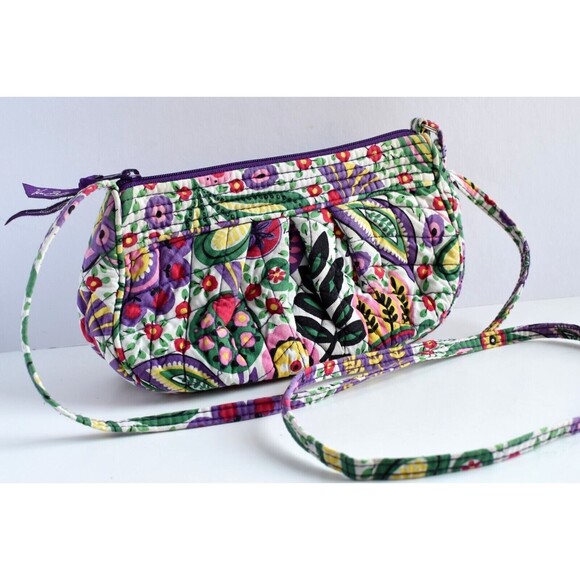2011 Vera Bradley Viva La Vera Pleated Front Mini Shoulder Bag EUC - Picture 1 of 16